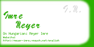 imre meyer business card